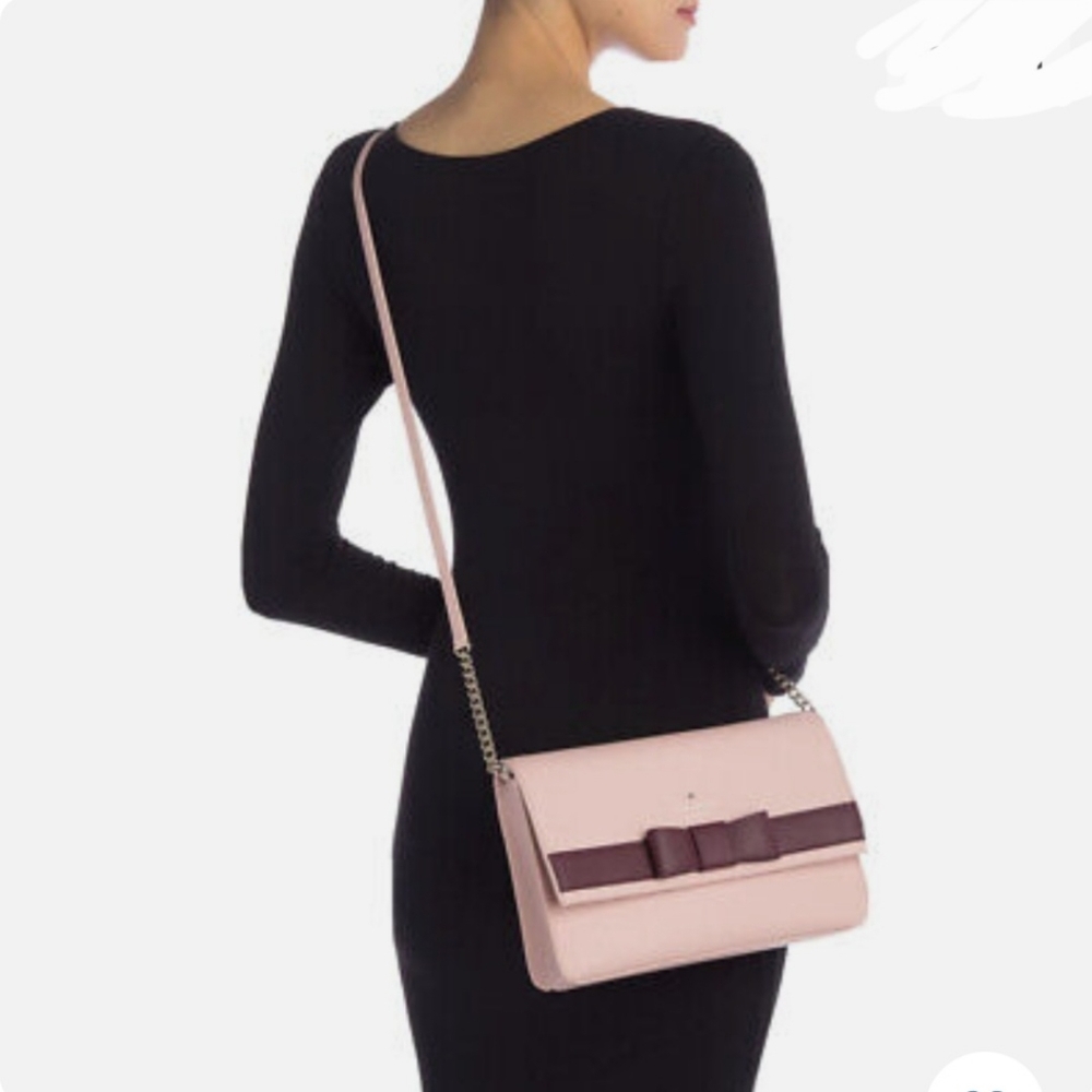 Kate Spade of New York Veronique Kirk Park Pink Saffiano Leather Crossbody Purse - Picture 10 of 15